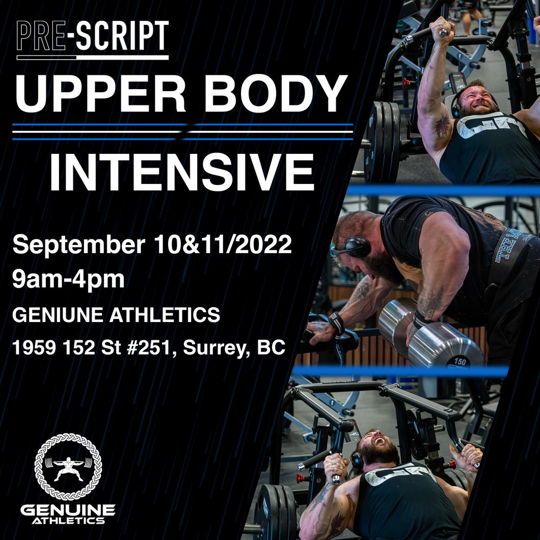 Pre-Script™ Upper Body Intensive - 10-11 Sept 2022 - Surrey, BC